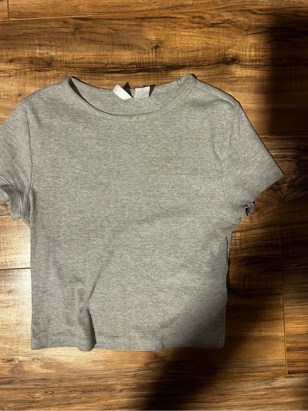 Women’s Short-Sleeve Ribbed Tee - Gray